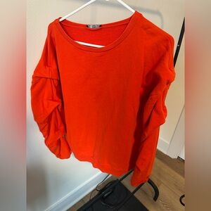 WOMENS ZARA SWEATER WITH FUN SLEEVES SIZE SMALL